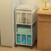 Estantería pequeña junto al escritorio, independiente, móvil, con ruedas, de hierro, para guardar libros ilustrados infantiles y libros de texto para estudiantes