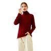Suéter de Punto para Mujer 100% Cachemira con Dobladillo Enrollado y Cuello Alto de Pila Cálida Ropa Base de Punto Hecha en Ordos