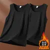 Nuevo chaleco térmico grueso de invierno para hombre con forro polar, camiseta interior sin mangas, chaleco térmico ajustado para hombre