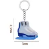 Patines Rosas Barbie Accesorios Transfronterizos Llavero de Dibujos Animados Llavero de Goma Blanda de PVC Colgante para Bolso Pequeño Regalo