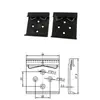 Huayi Mingtong Interruptor de Hebilla de Riel DIN35mm Hebilla de Sujeción Soporte de Montaje Aleación de Aluminio Base Negra y Blanca