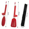 Pinzas Especiales para Bistec Antiadherentes, Pinzas para Alimentos de Silicona, Pinzas para Barbacoa, Resistentes a Altas Temperaturas, Pinzas de Cocina para Alimentos Antiescaldaduras con Soporte
