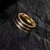 Joyería de Moda Popular Estilo Ins Japonés y Coreano Transfronterizo Acero de Titanio Gama Alta Dos Líneas Vinilo Sin Desvanecimiento Anillo de Pareja