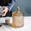 Vela Artesanal Portavelas de Vidrio en Relieve Vela sin Llama Aromaterapia Decoración Mongola Cristal Vacío Contenedor Redondo Transparente