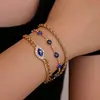 Transfronteiriça Europa e Estados Unidos e Estados Unidos venda quente 5 peças pulseira terno mulheres liga redonda conta corrente caixa corrente simples moda pulseira