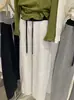 KEKEZOON Pantalones de Chándal Anchos de Pierna Recta Elásticos de Cintura Alta con Cordón y Parches de Color Contrastante para Mujer Otoño Pantalones Largos Rectos 8788