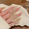 Pendientes de Corazón de Circonita Super Brillantes, Lujo Accesible y de Gama Alta, Pendientes de Dos Formas de Usar, Pendientes de Aguja de Plata, Populares Pendientes de Corazón de Melocotón para Mujer