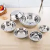 Uau! Tigela de Sopa de Aço Inoxidável para Cozinha Doméstica, Espessada e Aprofundada, Tigela Multifuncional para Cozinhar para Cantina, Atacado