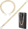 Cadena para Bolso de 12 mm Cadena Retorcida de Metal Aluminio Correa de Muñeca para Funda de Teléfono Correa de Repuesto Oro Claro Plata