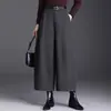 Pantalones de Lana de Pierna Ancha, Favorecedores de Cadera, Adelgazantes, de Cintura Alta, Holgados para Mujer, Nuevos y Elegantes para Otoño/Invierno 2026, Pantalones Casuales de Pierna Recta
