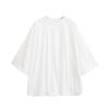 Blusa Suelta con Mangas Abullonadas y Dobladillo de Capullo de Flor Estilo Jennie Verano 2025 Casual Versátil Camiseta Deportiva Manga Corta Mujer