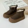 Botas de Nieve para Niños Otoño 2026 Estilo Nuevo Acolchadas con Felpa Cálidas Botas de Algodón Botas Cortas de Algodón Grandes para Niñas Zapatos de Algodón para Niños Modernos