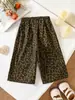 Pantalones largos de leopardo para niñas, nuevo estilo de otoño, pantalones casuales holgados para niños, pantalones con estampado vintage coreano, modernos y versátiles para niños pequeños