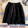 Pantalones cortos de seda de hielo plisados de gran tamaño de secado rápido, pantalones finos de verano para hombre, pantalones de playa, pantalones cortos deportivos casuales sueltos de cinco puntos