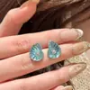 Colgante Popular de Caracola Azul Marino de Xiaohongshu, Pendientes Brillantes de Diamante, Collar, Cadena para Suéter, Accesorios, Cadena para Clavícula, Envío Directo de Una Pieza