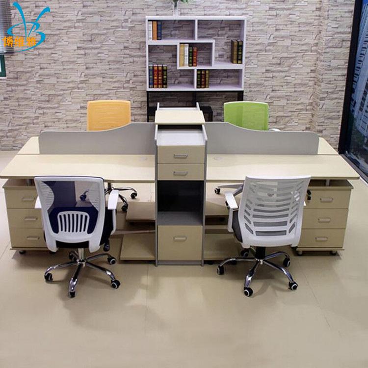 厂家办公室卡座 办公屏风桌 简约时尚四人位职员工位