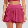 Conjunto de Roupa Esportiva Transfronteiriça Caijue para Mulheres, Roupa de Yoga Respirável, Roupa de Fitness de Manga Curta, Conjunto de Roupa Slim-Fit para Badminton e Tênis para Mulheres