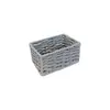 Cesta de Almacenamiento Tejida sin Forro Caja de Almacenamiento para Mesa de Centro de Escritorio Cesta de Almacenamiento para Snacks Cosméticos Caja de Almacenamiento de Ratán Hogar