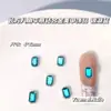 Pedras Strass Retangulares Octogonais Coloridas Piscantes de Base Plana Liga de Liga Dourada e Prateada Acessórios de Nail Art Dopamina Decoração 3D