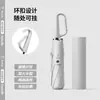 Paraguas creativo con hebilla de anillo de apertura manual al 70% de descuento, protección solar, doble uso para lluvia y sol, paraguas de negocio con recubrimiento negro, sombrilla de estilo japonés simple al por mayor
