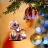 Acrílico Año Nuevo Transfronterizo Dragón Volador Colorido Fiesta Árbol de Navidad Decoración Adorno Dinosaurio Feliz Navidad Colgante