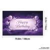 Nuevo telón de fondo de cumpleaños transfronterizo tela 100D celebración de fiesta varias series decoración de escena pancarta de cumpleaños