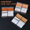 Estojo de Cigarro Criativo e Estiloso com Três Compartimentos para Cigarros Normais, Médios e Finos, Porta-Cigarro Personalizado, Caixa de Cigarros da Moda, Estojo de Cigarro Portátil de Metal e Couro