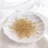 Cobre Banhado a Ouro 18K Cor Preservada Cabeça Redonda Agulha Cabeça de Pérola Contas Pingente Brinco Material Acessórios DIY Feitos à Mão