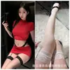 Ling Daiyu Lingerie Sexy Saia de Quadril Sexy Conjunto Luxúria Pura Uniforme de Sedução Secretária Abstinente Nova Famosa Garota Sexy Quente