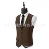 Chaleco para Hombre Venta Caliente Transfronteriza Chaleco Casual Novio Padrinos Chaleco Ajustado de un Solo Botón Fabricante Venta al por Mayor en Stock