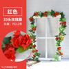 Decoración de arco de boda de ratán de rosa de simulación, paisajismo comercial con enredaderas que cubren la pared, flores artificiales al por mayor