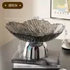 Nova Fruteira de Pé Alto da Temu para Uso Doméstico, Prato de Petiscos para Sala de Estar, Fruteira em Formato de Pétala, Prato para Frutas Secas e Doces de Mesa de Centro