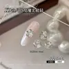 Rhinestones Octagonales K9 Premium para Uñas con Diseño de Rosa del Milenio, Populares Lujosos Brillantes Multifacéticos de Cristal con Base Puntiaguda para Uñas