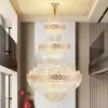 Lustre Duplex Grande 2025 Novo Luxo Acessível Moderno Cristal Hall Lâmpadas Casa Suspensa Sala de Estar Lâmpada