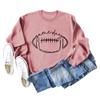 Amazon comercio exterior transfronterizo día de partido rugby estampado de letras cuello redondo moda base suéter de manga larga al por mayor