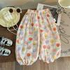 Pantalones Finos de Verano Anti-Mosquitos para Niña Pequeña Pantalones Jogger para Bebé Niña Pantalones Sueltos con Estampado de Dibujos Animados para Niños Pantalones de Aire Acondicionado