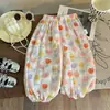 Pantalones Finos de Verano para Niñas Antimosquitos Pantalones Tobilleros para Bebé Niña Pantalones Holgados con Estampado de Dibujos Animados para Niños Pantalones Hasta el Tobillo