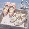 Zapatos Individuales para Niñas 2026 Estilo Nuevo de Primavera y Otoño Casual Coloridos con Pedrería y Lazo Zapatos de Baile Zapatos de Actuación para Niños Jóvenes y de Edad Media
