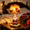 Nueva Lámpara de Mesa Navideña Brillante de Papá Noel y Reno Artesanía de Resina Adorno Decorativo Creativo para el Hogar