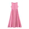Vestido regata feminino elegante estilo europeu e americano INS, moda 2026, atacado Amazon, para o trabalho