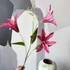 Nuevas Flores Artificiales de Narciso y Lirio 3D, Flores Artificiales para Salones de Banquetes de Bodas, Arreglos Florales para Pasillos de Bodas, Flores de Seda