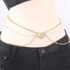 Cadena de Cuerpo de Metal Multicapa Simple Versátil Moda Joyería Transfronteriza Europea y Americana Cadena de Cintura de Mariposa Distintiva con Diamante Perla