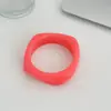 Nuevo Pulsera de Resina Degradada de Macarrón Transfronteriza, Pulsera Ancha Cuadrada de Forma Irregular, Joyería de Diseño de Nicho