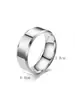 Anillo de Acero Inoxidable Cepillado de Doble Bisel Transfronterizo Europeo y Americano 8mm Anillo Simple Brillante Anillo de Pareja Fabricante Mayorista