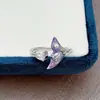 Anel Aberto Esmaltado Colorido Estilo Moda Tendência Cauda de Peixe Personalidade Feminina Nicho Luxo Leve Versátil Empilhável