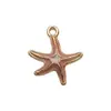 Copa de Vino de Playa Oceánica Transfronteriza Fruta Estrella de Mar Hoja de Rosa Colgante Encanto Pulsera DIY Collar Accesorios de Joyería