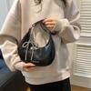 Texted Retro Portátil Pequena Bolsa Feminina 2025 Outono Nova Simples Casual Bolsa de Ombro Bolsa de Mão Moda Bolsa de Axila