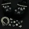 Corrente de Contas com Decorações Florais Douradas e Pérolas para Crocs Femininos, Acessórios Criativos DIY para Sapatos, Compatível com Crocs, Fivela de Sapato Destacável