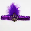 Festa de Máscaras Carnaval Novo Tiara de Paetês Acessórios de Cabelo Pena Tiara Fabricante Atacado