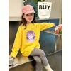 Camiseta Base de Dibujos Animados para Niñas Primavera y Otoño 2026, Nueva y Elegante Camiseta de Manga Larga Versión Coreana para Niñas